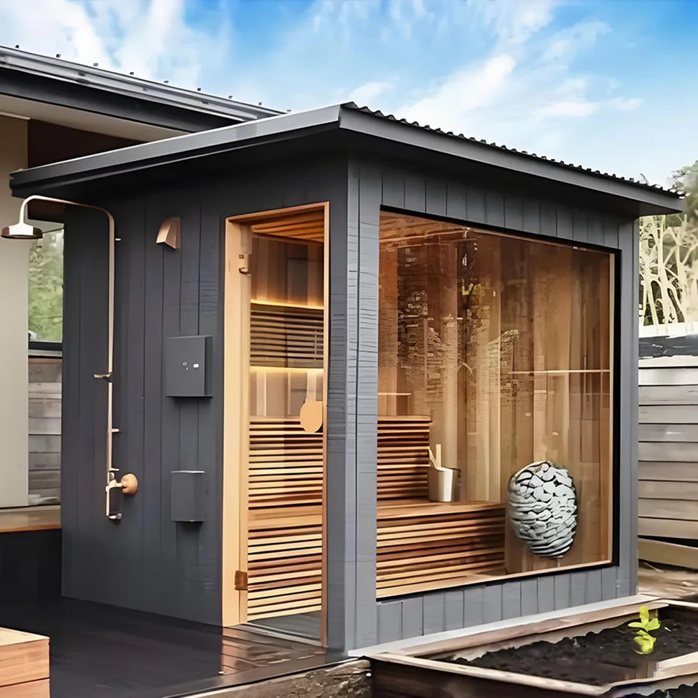 Red Cedar Outdoor Sauna Cabin