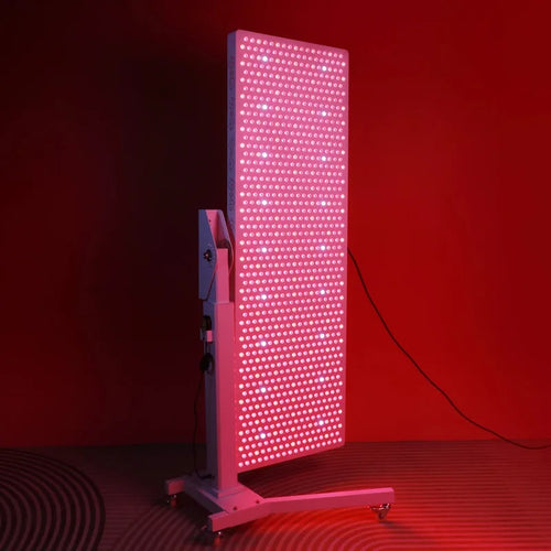 Bonliter High Quality 4725W Red Therapy Light Panel 7 Wavelength Large Size With Electric Stand for Body Pain Relief Skin Beauty