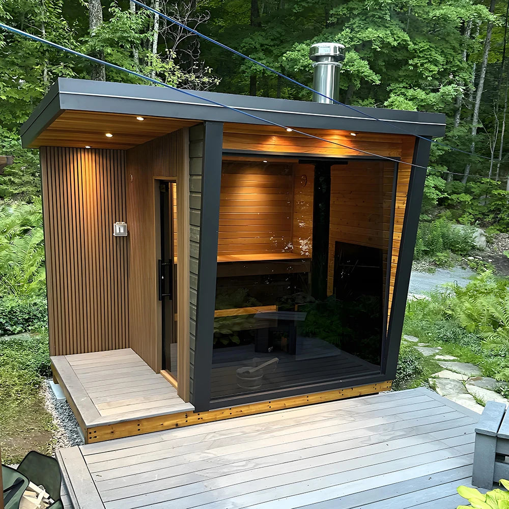 Red Cedar Outdoor Sauna Cabin