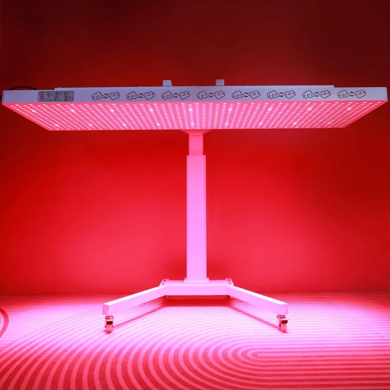 Bonliter High Quality 4725W Red Therapy Light Panel 7 Wavelength Large Size With Electric Stand for Body Pain Relief Skin Beauty