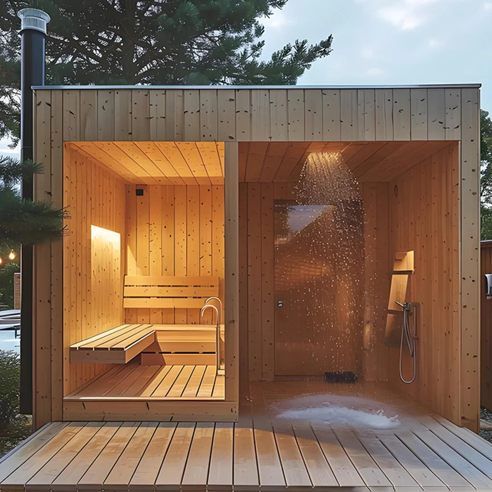 Red Cedar Outdoor Sauna Cabin